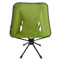 Outdoor folding chair, rotating portable ultra-light moon chair, camping fishing bench, leisure backrest beach chair