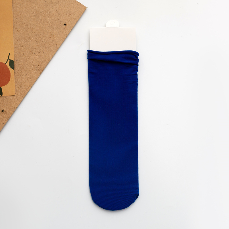 Calcetines de hielo para NIÑOS Calcetines de terciopelo de color sólido para niños grandes y pequeños calcetines para padres e hijos color brillante rayas verticales calcetines finos