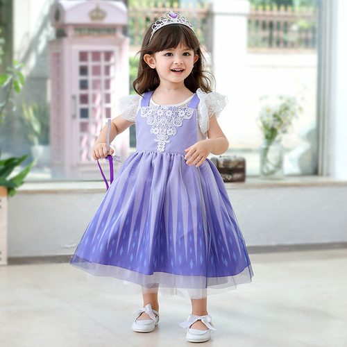 Children's Princess Sofia ice and snow apron Sofia painting dining anti-oil smock on behalf of