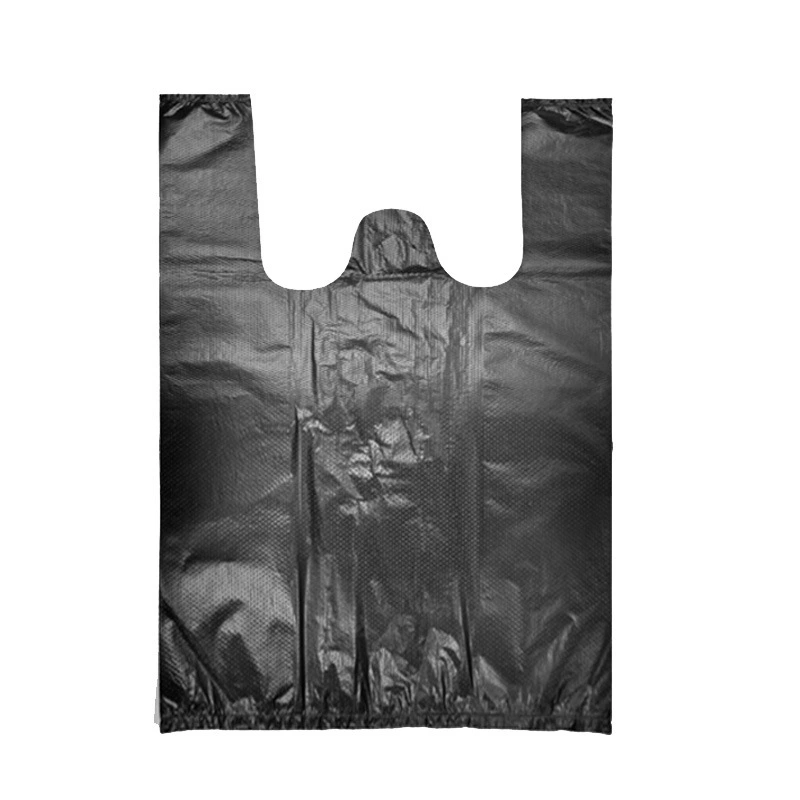 Garbage bag for home use, big handheld black plastic disposable tank top for commercial use, increased thickness, wholesale