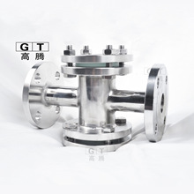 不锈钢直通法兰视镜十字型四通视镜管道视镜美标法兰标准体型焊接