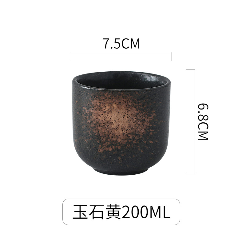 Taza japonesa taza de té del hotel taza de agua taza portátil taza de té de cerámica creativa simple taza de sushi japonés taza de cocina