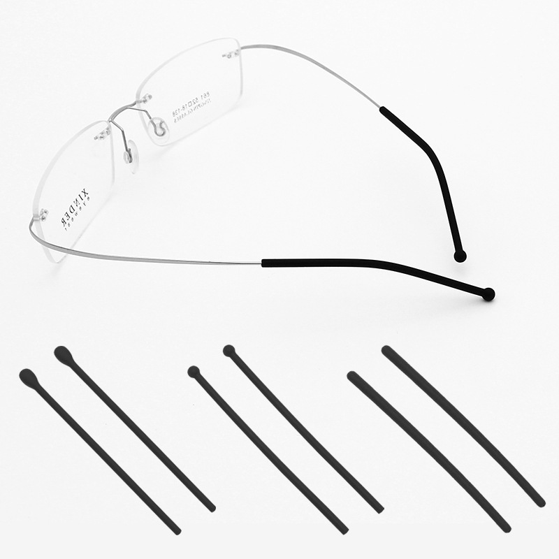 Metal Eyeglass Temple Sleeve Anti-Slip Cover Silicone Anti-Wear Round Hole Thin Leg Sleeve Eye Accessories Soft Rubber Ear Pads Metal Eyeglass Temple Sleeve Anti-Slip Cover Silicone Anti-Wear Round Hole Thin Leg Sleeve Eye Accessories Soft Rubber Ear Pads