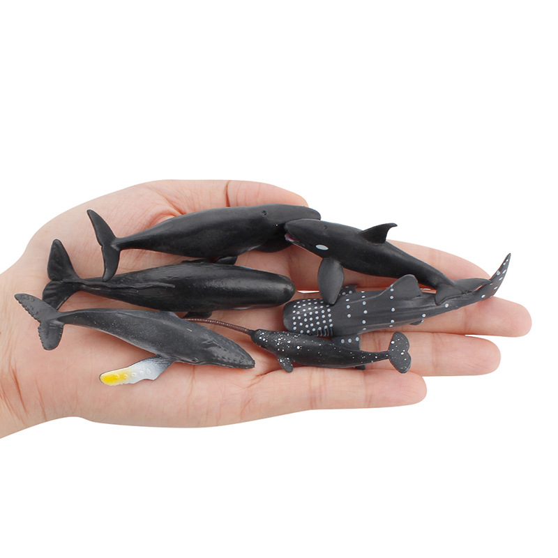 Delfín mágico peces martillo tiburón submarino adornos Simulación transfronteriza estática mini modelo de vida marina múltiple