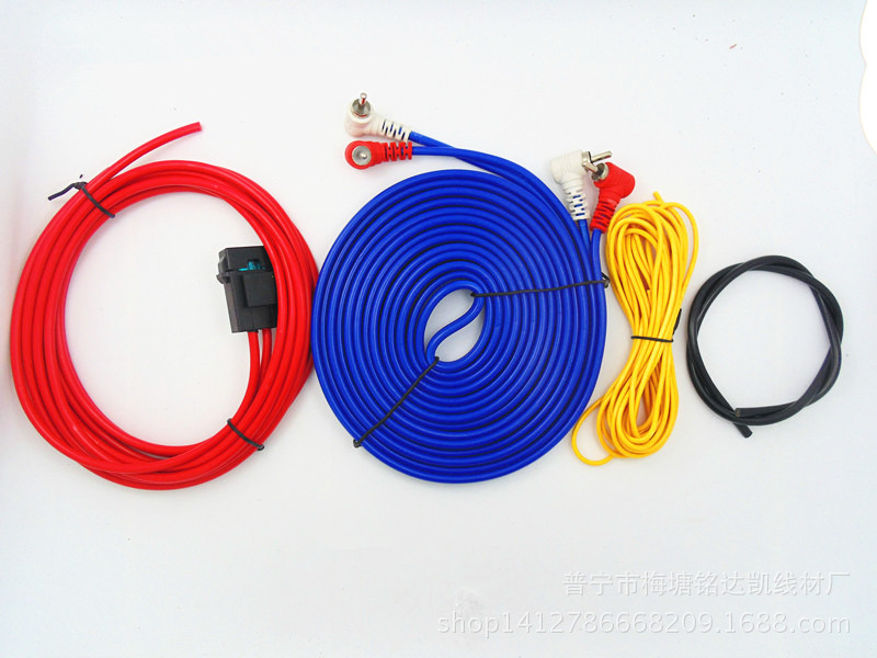 供应纯铜汽车功放音响套线汽车低音炮套线车载音响功放改装套线