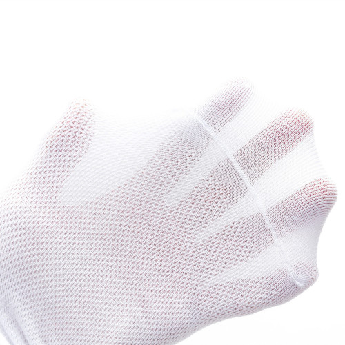 Men's Summer Thin Pure Cotton Anti-Odor Absorbent Mid-Calf Socks, White Sport Mesh Breathable Low Cut Men's Short Socks