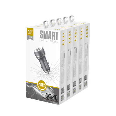 New Oriko AL111 car mobile phone charger 4.8A dual USB car charger car fast charging atmosphere light