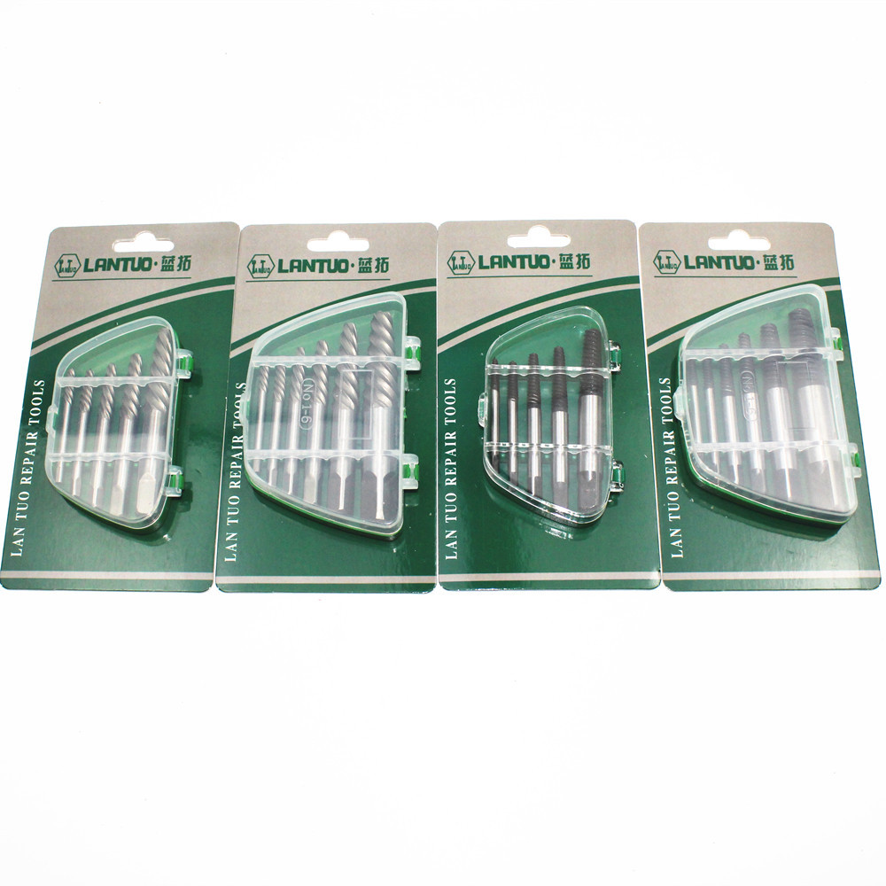 5件螺丝取出器6pc断丝取出器 粗丝细丝断头螺丝取出器反丝 反牙