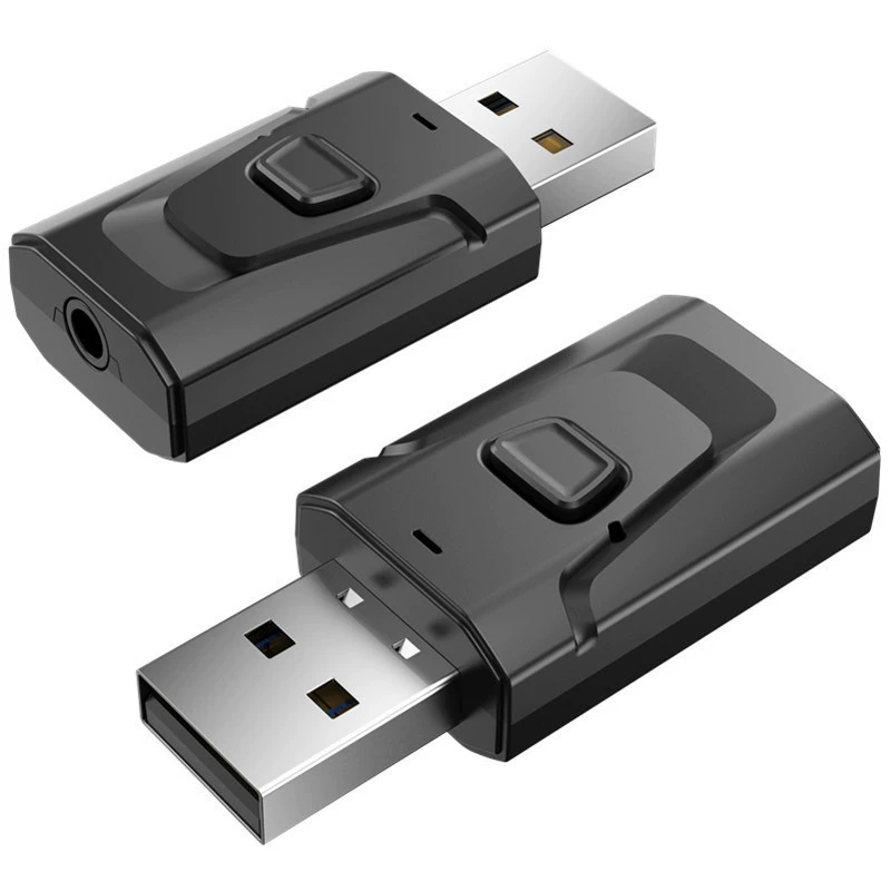 Новый четырехвone в одном Bluetooth 5.4 USB передатчик и приемник аудио адаптер на борту Bluetooth-приемник с вызовом