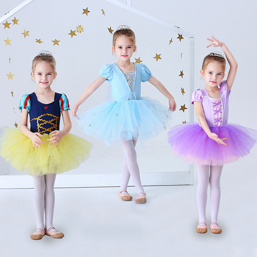 Children's Dance Practice Dress, Girls Summer Lace Ballet Dance Dress, One-piece Performance Suit, Dropshipping