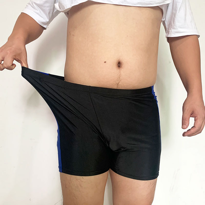 Bañador de hombre de secado rápido suelto de los hombres más tamaño de vacaciones en el mar boxeador de aguas termales bañador extra gordo pantalones cortos anti-vergüenza de los hombres