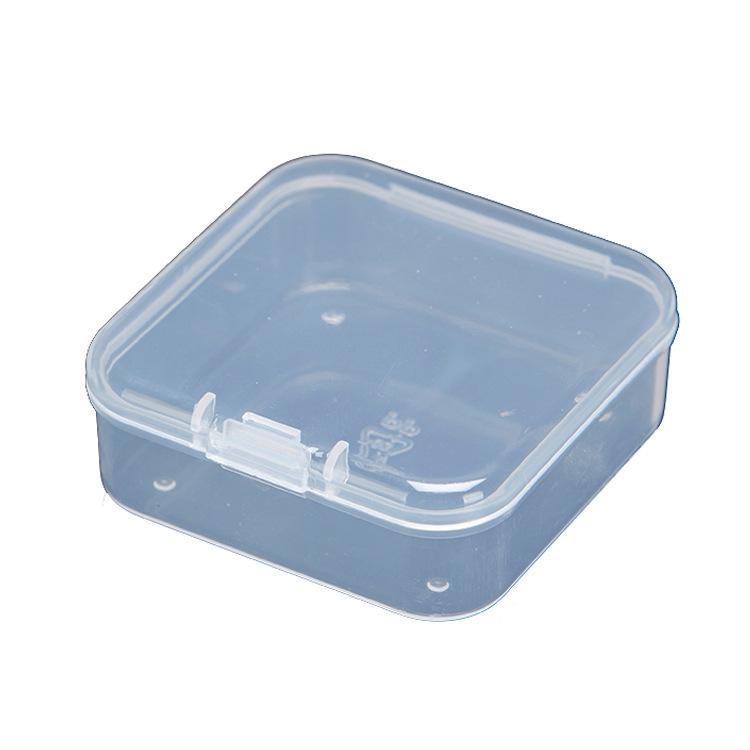 Caja de piezas caja de accesorios caja de organización caja de almacenamiento tornillo caja pequeña caja de plástico cuadrada A55 caja transparente caja de muestra