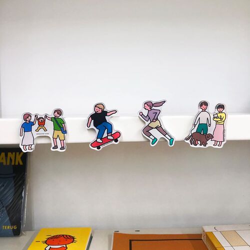 ins style Korean family refrigerator magnet home decoration magnetic sticker acrylic note sticker refrigerator magnet