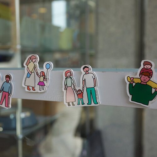 ins style Korean family refrigerator magnet home decoration magnetic sticker acrylic note sticker refrigerator magnet