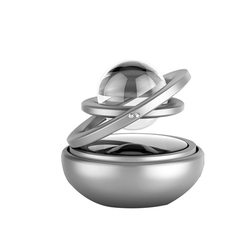 Solar Energy Dual-Ring Rotating Car Air Freshener UFO Shaped Car Scent Diffuser Floating Car Air Freshener Perfume