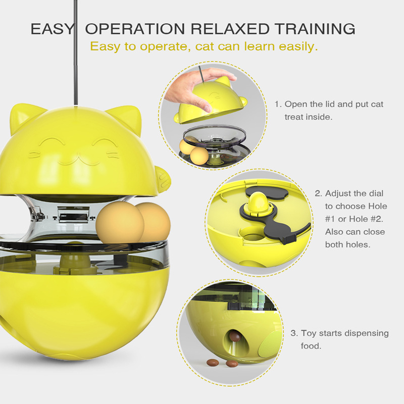 Gato suministros divertido larga varilla divertido gato palo suerte molar tocadiscos bola pequeña vaso auto-Hola rotación comida fuga Bola de juguete