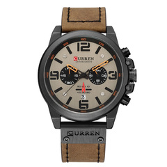 curren/karren 8314 men's watch sports six-hand quartz watch calendar men's watch waterproof belt watch