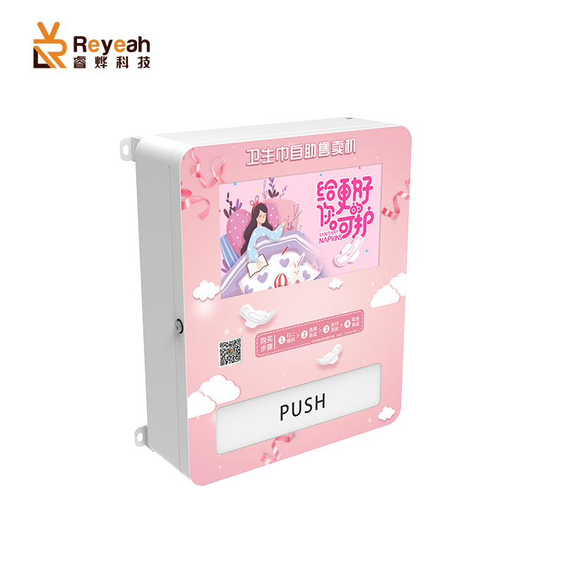 Rui Ye tecnología colgante de pared servilleta sanitaria automática máquina expendedora de inodoro servilleta sanitaria automática máquina expendedora de autoservicio no tripulada