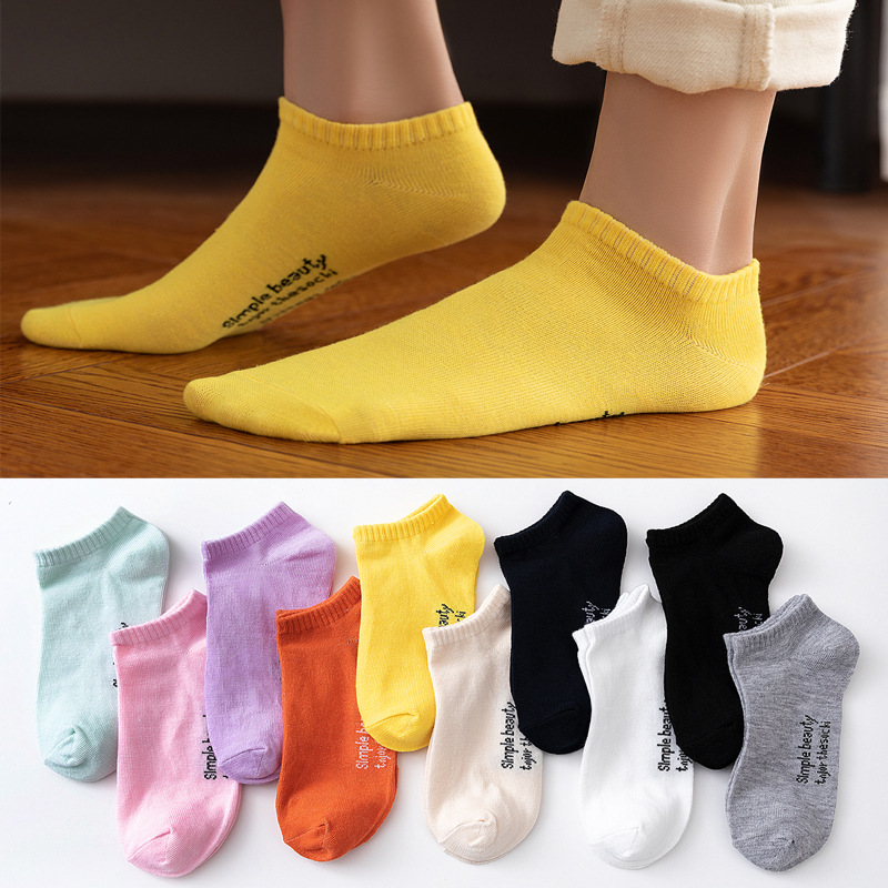 Calcetines de algodón casuales de boca de burbuja de encaje lindo japonés Calcetines de puesto directo de fábrica de verano bajo para mujer