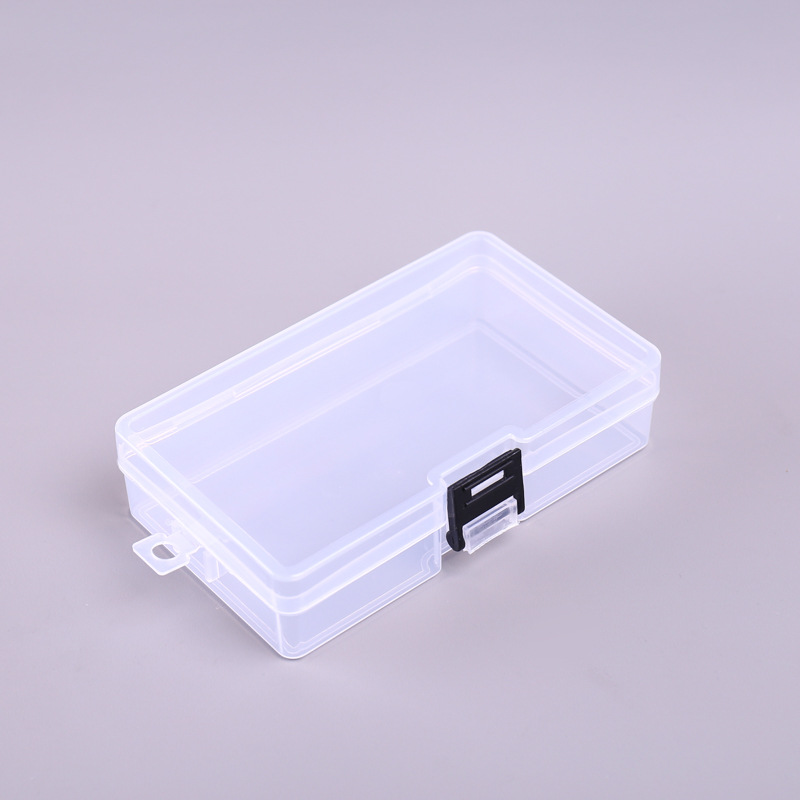 D302 herramienta pp transparente rectángulo piezas electrónicas cerradura caja vacía caja de almacenamiento caja de plástico caja de embalaje