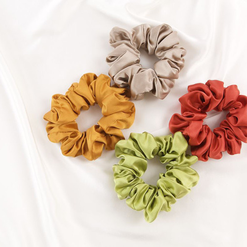 Butterfly embroidery 19 Mumi silk hair tie 4.5cm large satin mulberry silk hair rope high-end large intestine hair tie wholesale