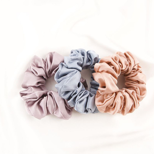 Butterfly embroidery 19 Mumi silk hair tie 4.5cm large satin mulberry silk hair rope high-end large intestine hair tie wholesale