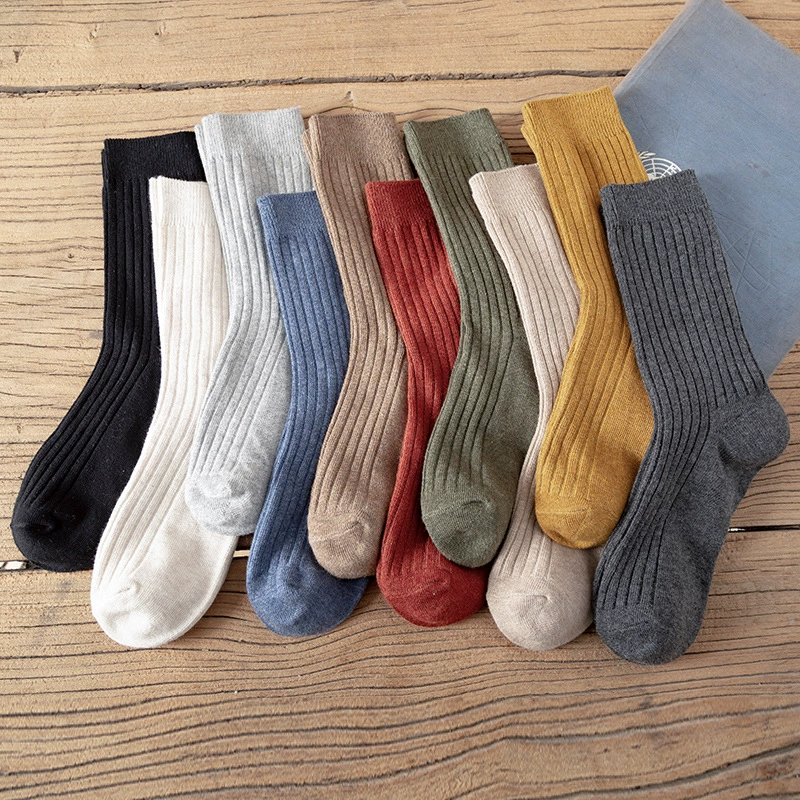 Tide, demi-season Japanese trend knee socks, mid-length, Korean style
