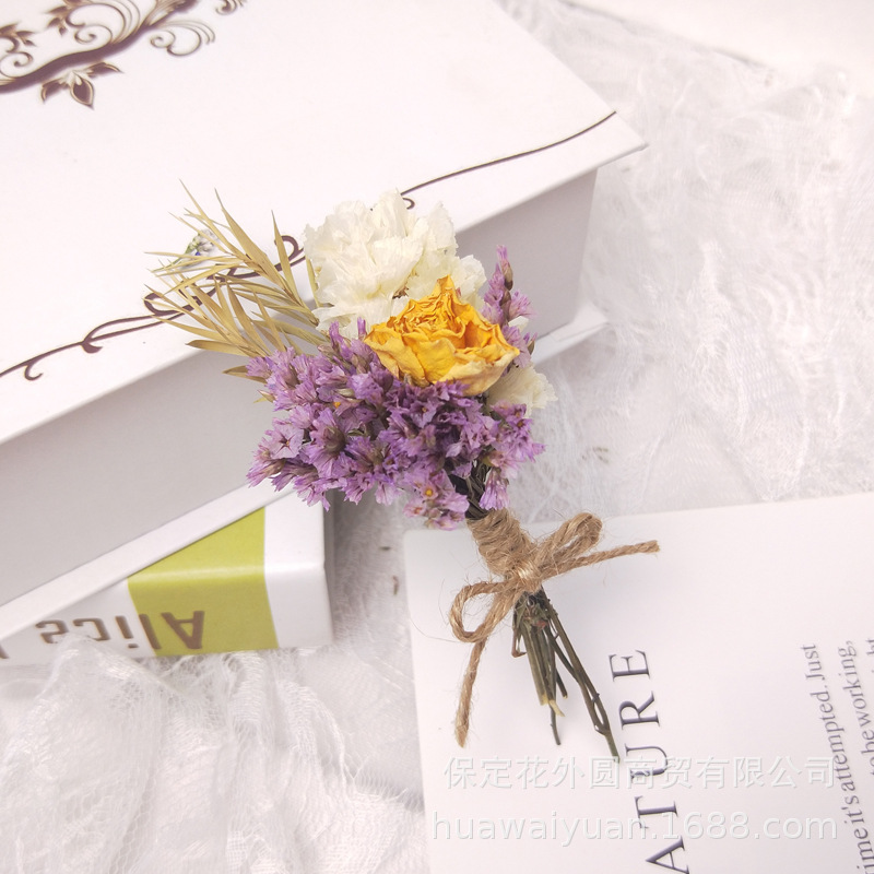 Mini ramo de flores secas, caja de regalo de rosas, decoración de tarjetas, material DIY, accesorios de fotografía, regalos de flores
