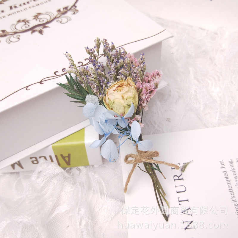 Mini ramo de flores secas, caja de regalo de rosas, decoración de tarjetas, material DIY, accesorios de fotografía, regalos de flores
