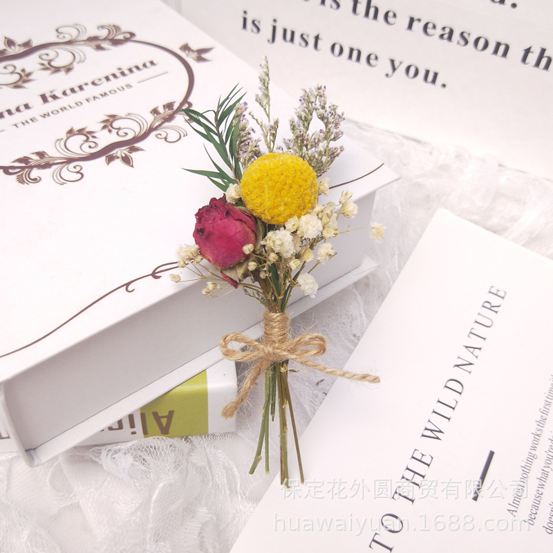 Mini ramo de flores secas, caja de regalo de rosas, decoración de tarjetas, material DIY, accesorios de fotografía, regalos de flores