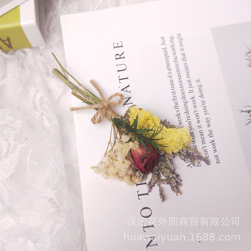 Mini ramo de flores secas, caja de regalo de rosas, decoración de tarjetas, material DIY, accesorios de fotografía, regalos de flores