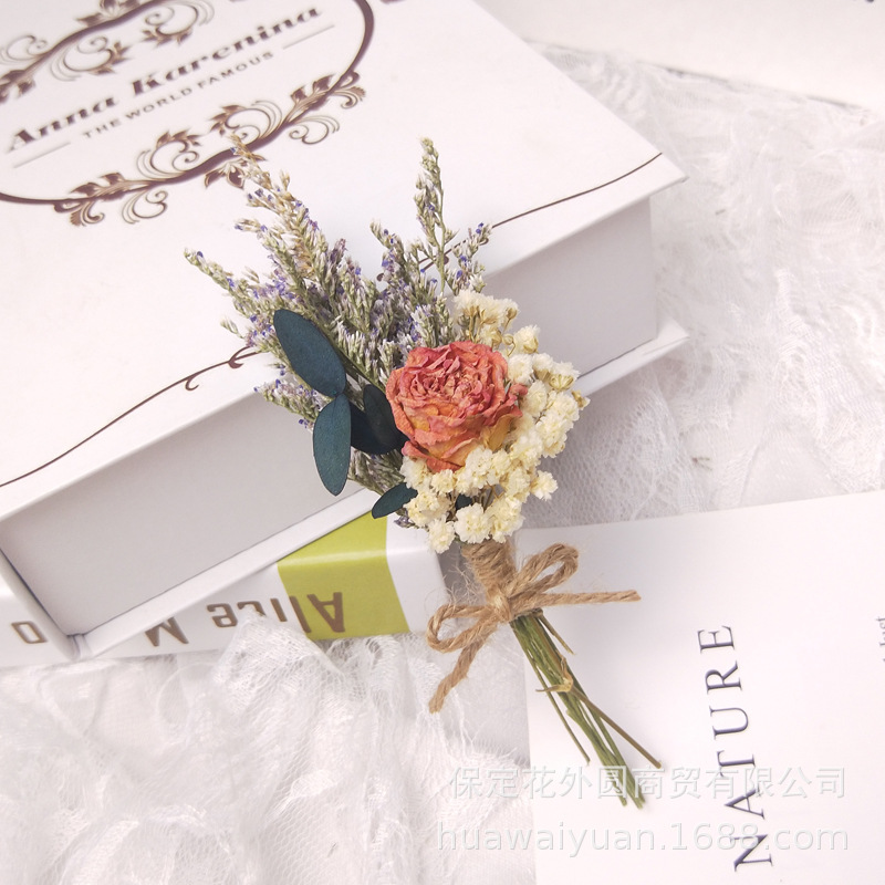 Mini ramo de flores secas, caja de regalo de rosas, decoración de tarjetas, material DIY, accesorios de fotografía, regalos de flores