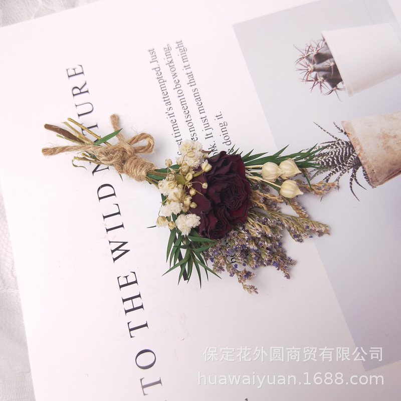 Mini ramo de flores secas, caja de regalo de rosas, decoración de tarjetas, material DIY, accesorios de fotografía, regalos de flores