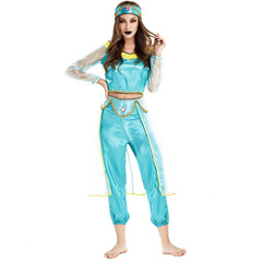 M-XXL Aladdin's Magic Lamp Princess Jasmine Uniform Adult Female Masquerade Costume Halloween Costume