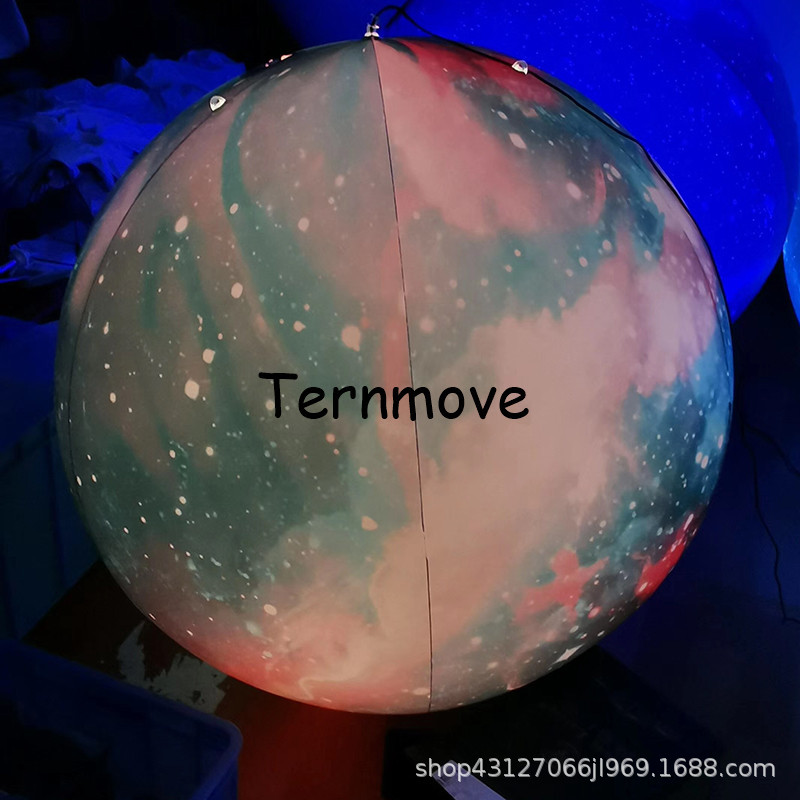 充气星球模型月球婚礼PVC变色灯光悬挂发光八大行星气模活动美陈
