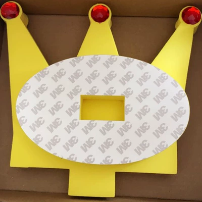 Car exterior decoration car decoration Crown girly heart roof decoration (Other Automotive Exterior Supplies) - yellow