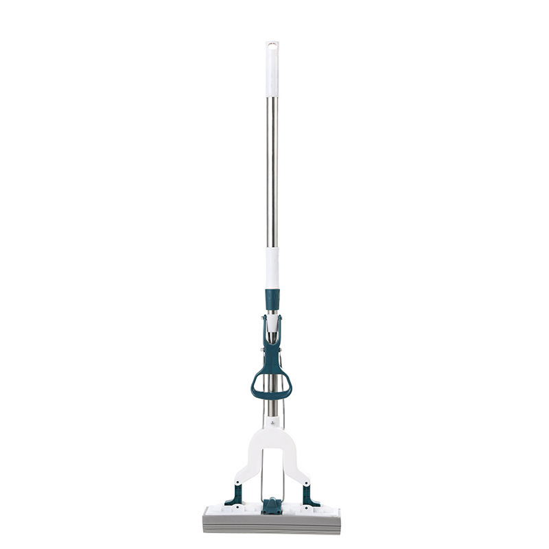 Esponja fregona perezosa mano-libre plegable varilla telescópica squeeze agua fregona del piso del hogar fregona de algodón de plástico absorbente al por mayor