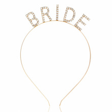 咔饰彤欧美时尚创意合金字母bride 发箍单身派对节日新娘发饰头饰