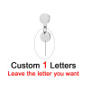 Fashionable design earrings stainless steel with letters with tassels, Korean style, simple and elegant design