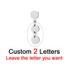 Fashionable design earrings stainless steel with letters with tassels, Korean style, simple and elegant design