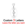 Fashionable design earrings stainless steel with letters with tassels, Korean style, simple and elegant design