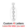 Fashionable design earrings stainless steel with letters with tassels, Korean style, simple and elegant design