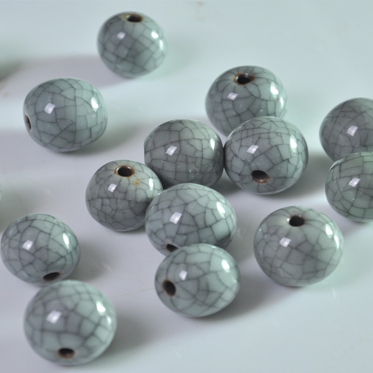 龙泉青瓷饰品陶瓷DIY珠散珠材料首饰配件厂家直销2.0cm珠子手串