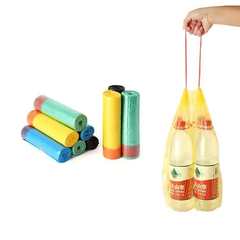 Household thickened drawstring garbage bag portable automatic closing disposable garbage bag kitchen point-breaking large size wholesale