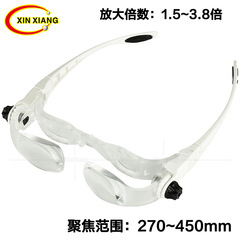 Upgraded 1.5-3.8x Head-mounted Reading Newspaper Glasses Magnifier for Elderly, Myopia, Smartphones, Videos, Computers