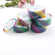 厂家直销12枚每盘大头针珠针 diy珠光针插 圆盘珠针 服装定位针