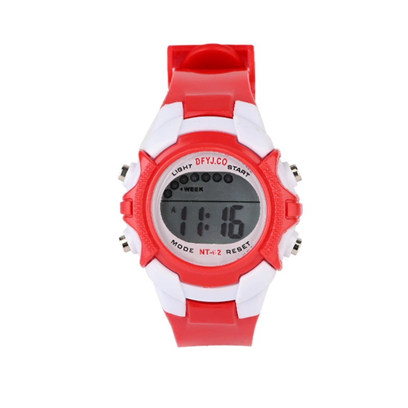 Digital Kids Watch, Universal Leisure Design, Ages 5–15, Colorful Silicone Strap, Lightweight