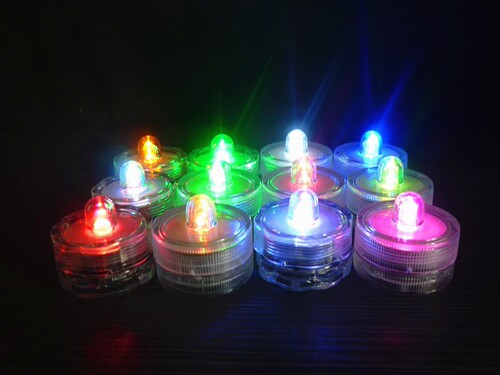 LED waterproof fish tank electronic candle light aquarium party bar wedding colorful building blocks fighting fish tank diving light