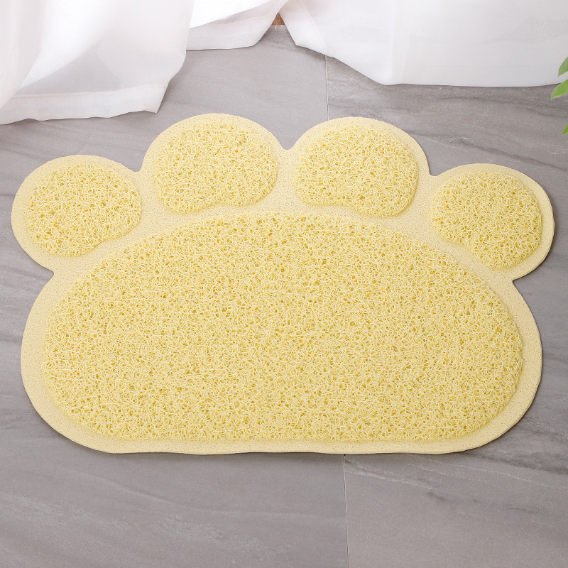 PVC impresión de la pata del animal doméstico resistente a las manchas mantel doble capa antideslizante gato jaula estera perro gato pie estera suministros para mascotas al por mayor