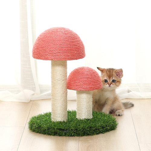 Cat tree pet supplies sky pillar mushroom cat scratch post round large pet wear-resistant cat toy wholesale